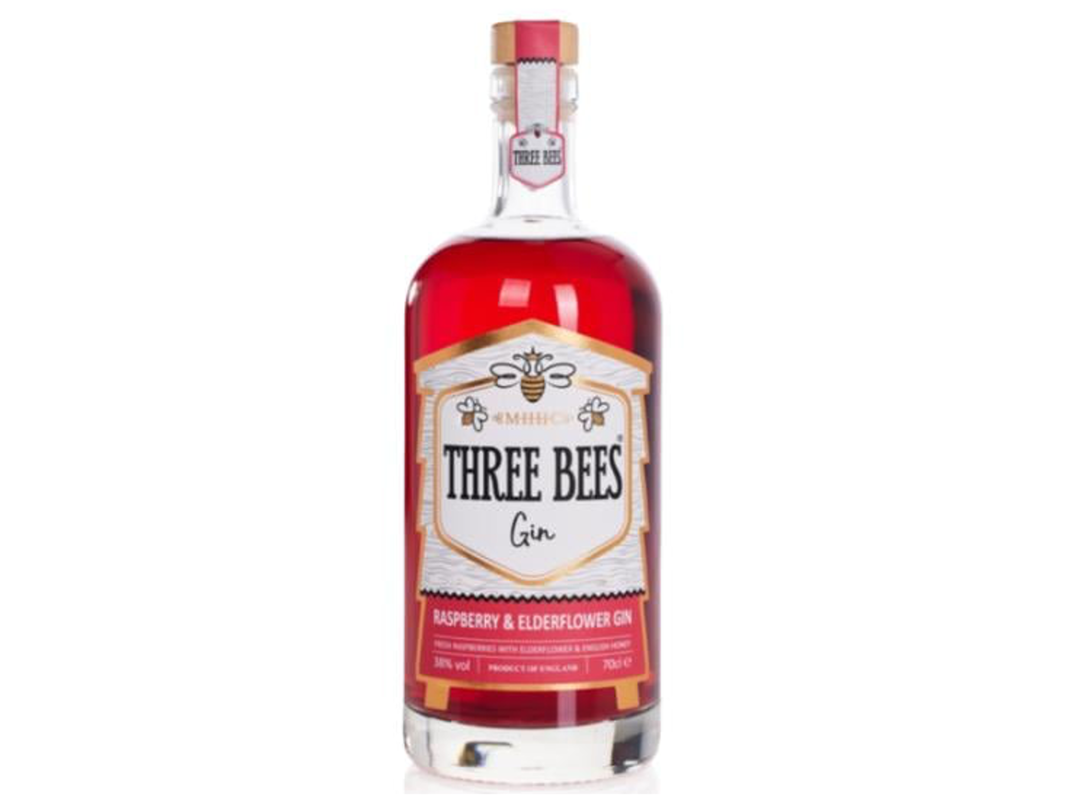 Three Bees Gin - Raspberry & Elderflower